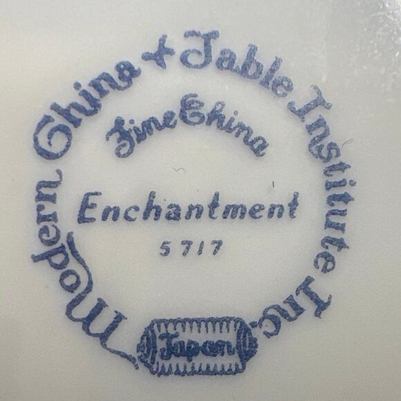 Replacement piece-Creamer  Enchantment Silver trim white flower print  10 oz - Picture 5 of 9